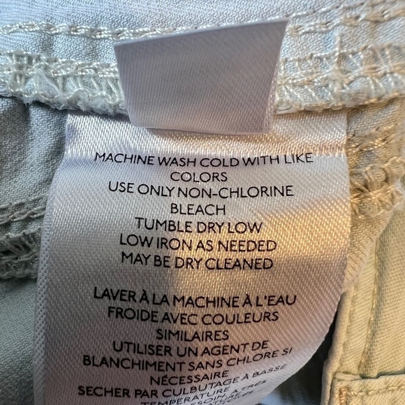 Anthropologie 5 pocket, light blue and tan dyed shorts - Picture 9 of 10